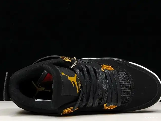 Gold-White Air Royalty 4 Jordan 308497-032 Metallic Black 0504